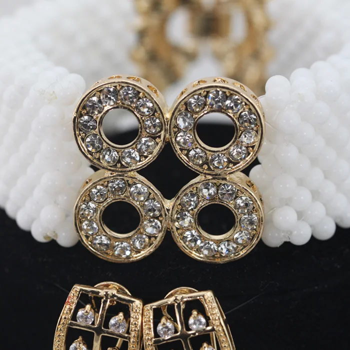 

White Coral Beads Jewelry Sets Bridal Jewelry Sets Trendy Design African Beads Jewelry Sets Nigeria Wedding Free ShippingABH006