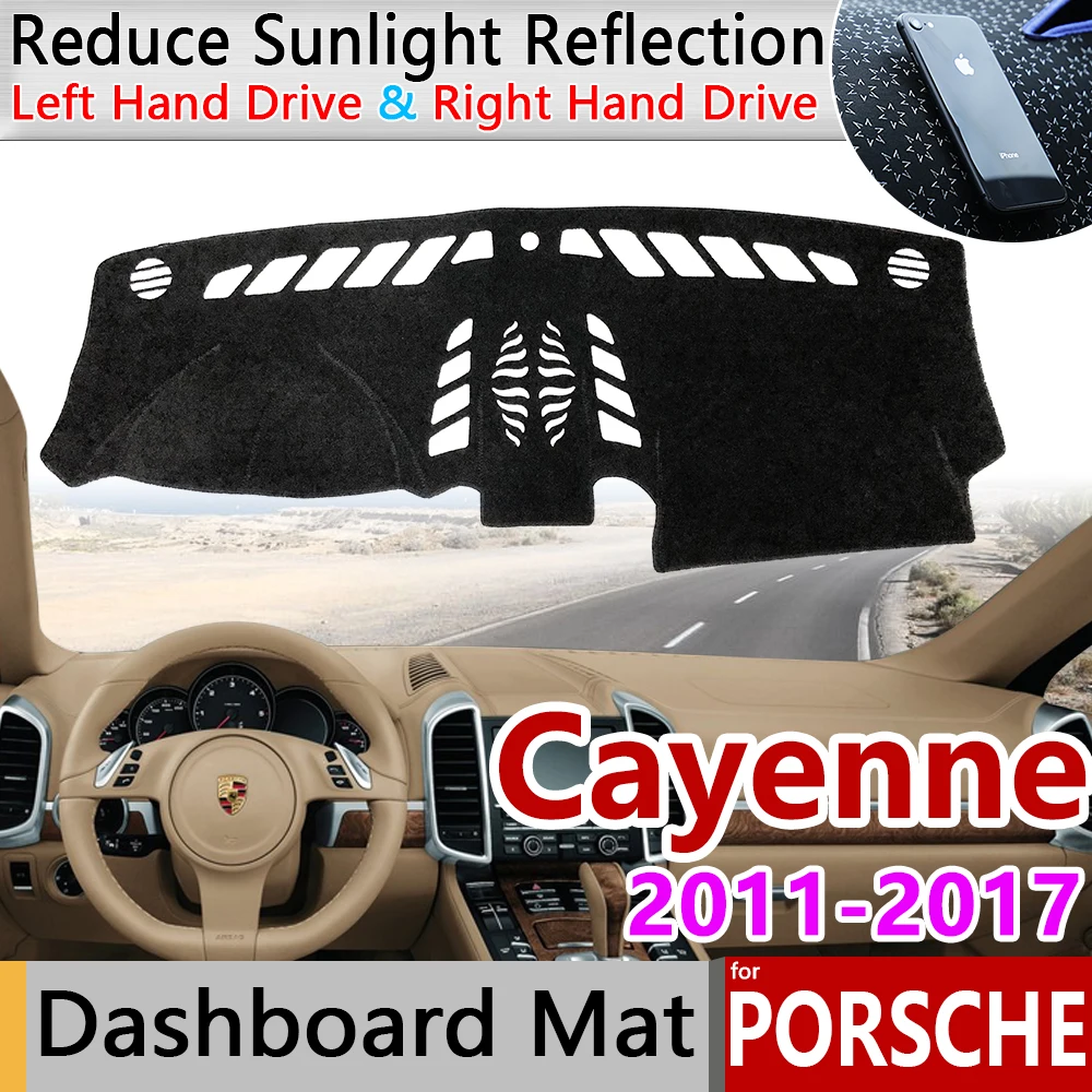 for Porsche Cayenne 958 2011~2017 GTS Turbo S Anti-Slip Mat Dashboard Cover Pad Sunshade Dashmat Protect Carpet Accessories Cape