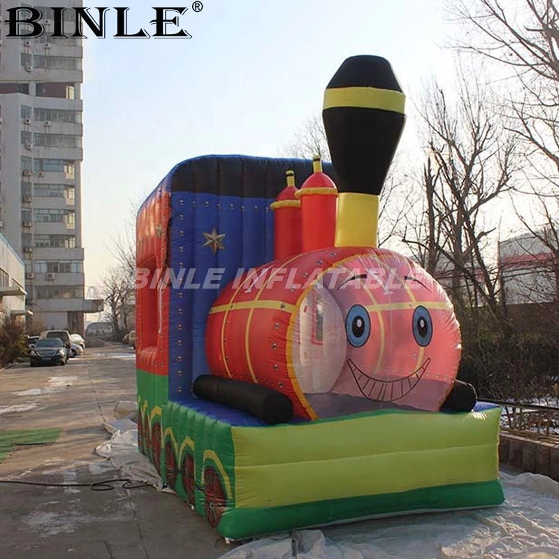 Custom lovely design portable giant inflatable train model inflatable food car booth tent for events decoration