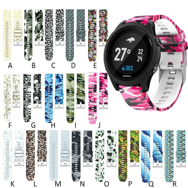 Quick Release Watch band Wrist Band Watch Strap for Garmin forerunner 935 GPS Watch Printed Fashion Sports Silicone Watchbands