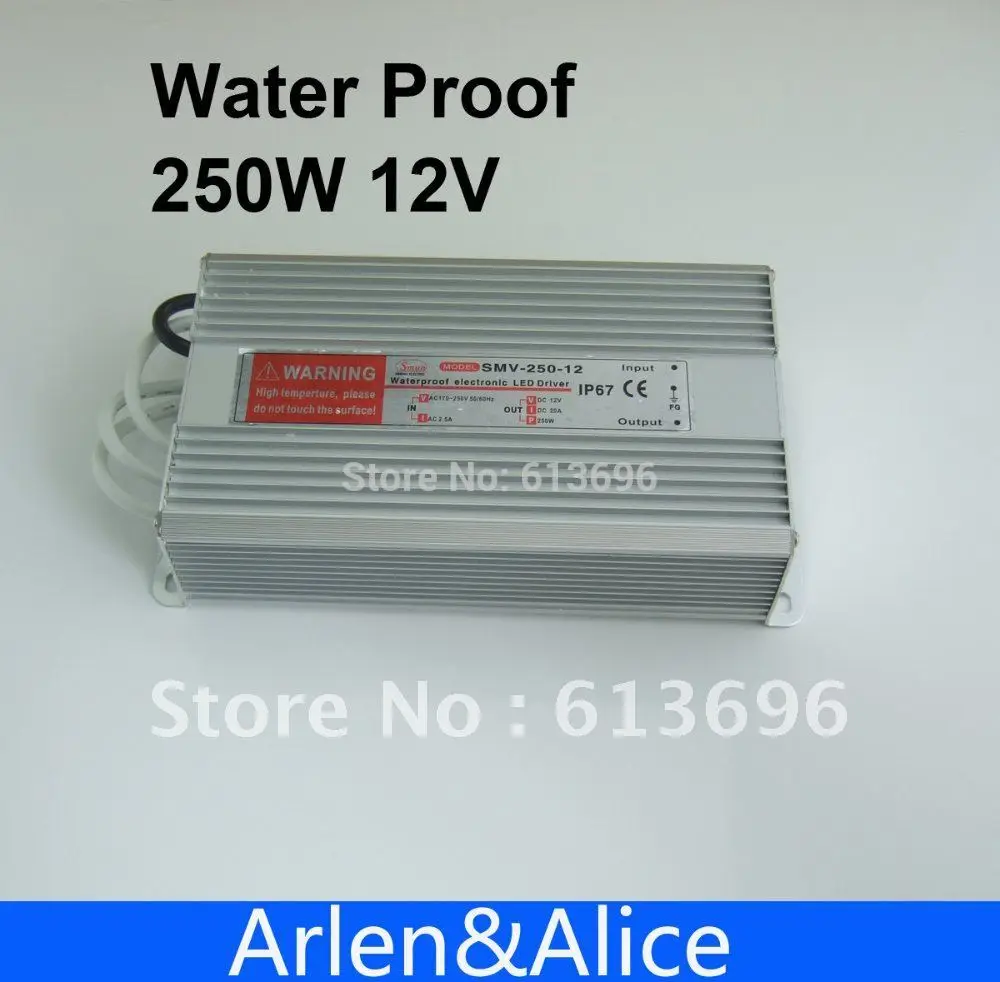 

250W 12V 20.8A Waterproof outdoor Single Output Switching power supply for LED