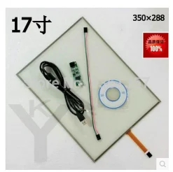 

New 17 inch 4 wire resistive touch screen panel 350*288