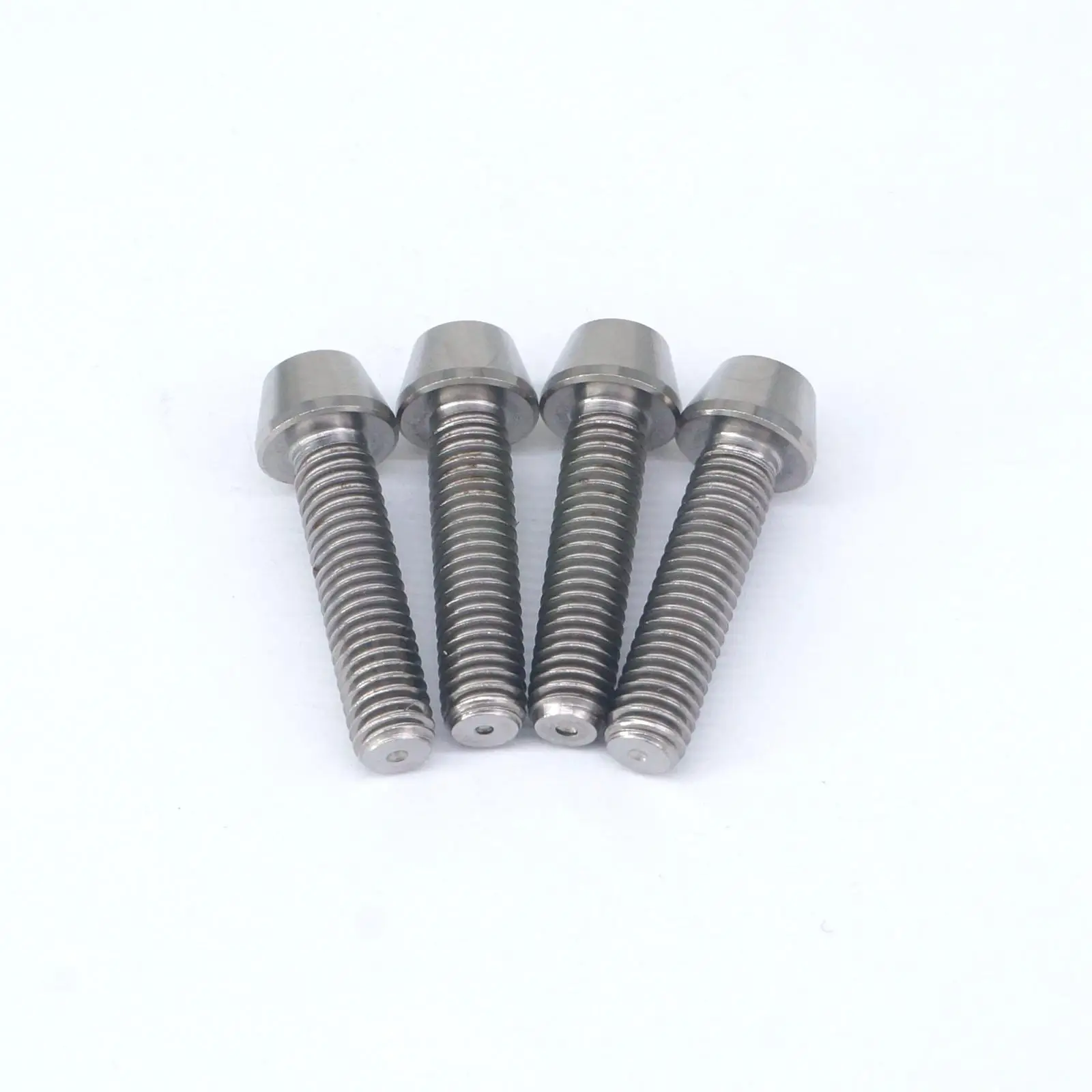 4 PCS M6x25mm Ti GR5 Titanium Cone Head Screw Bolts For Biketrial Hub