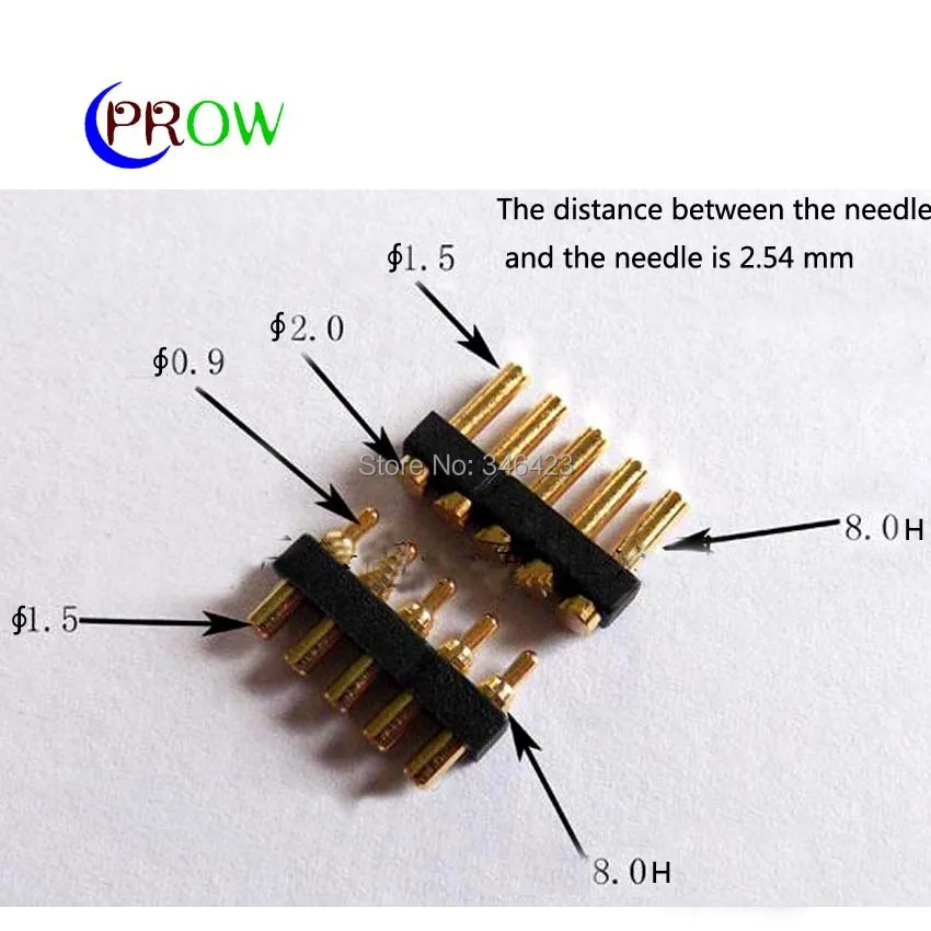 [PR] pogo pin connector 5pin gold-plated large current contact spring needle  Free Shipping