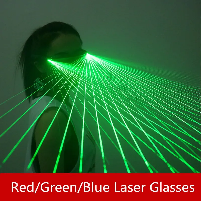 Stage party evening Red Green Blue Laser Glasses Performance glasses Laser dance future technology space show prop