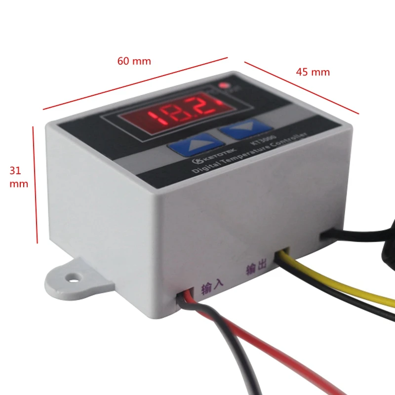 AC 220V 10A Digital Thermostat Temperature Regulator Controller Microcomputer Temperature Control Switch DC 12V 24V