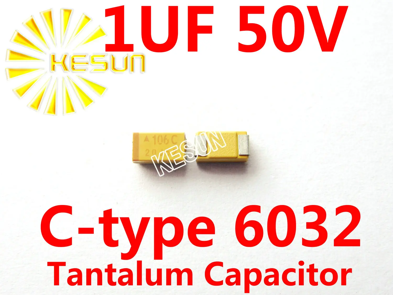 1UF 50V C type 2312 6032 105T SMD Tantalum Capacitor Connector TAJC105K050RNJ  x100PCS Free Shipping