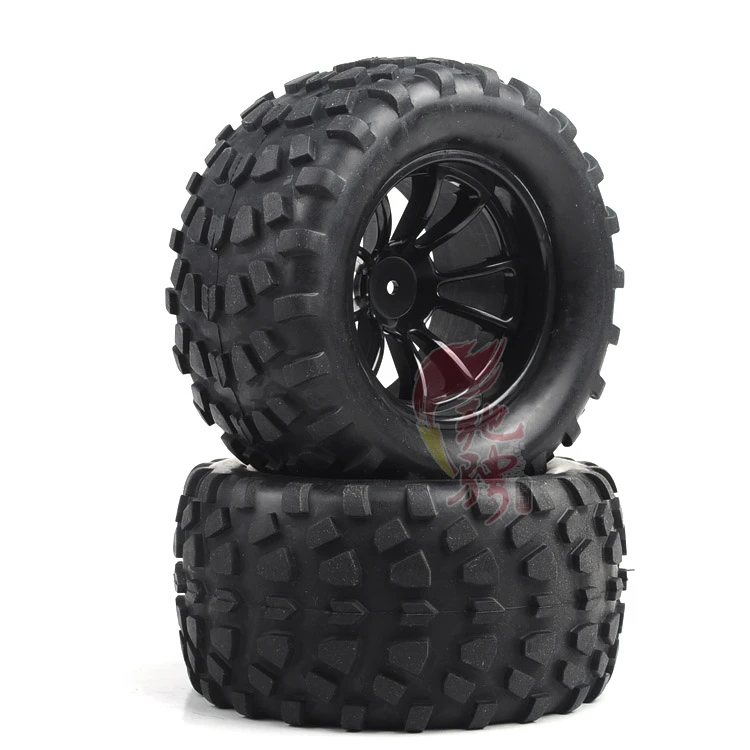 2pcs Wild Monster Truck Tires Rim Wheel For 1/10 Hex Hubs 12mm Scale RC Car HSP Off Road 94111 94108 94188 Trax Tamiya HPI