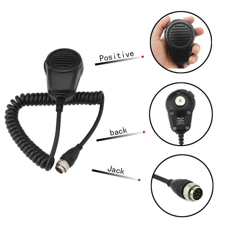 Micrófono de mano HM-180, altavoz para ICOM, IC-M700, IC-M710, IC-M700PRO, Radio