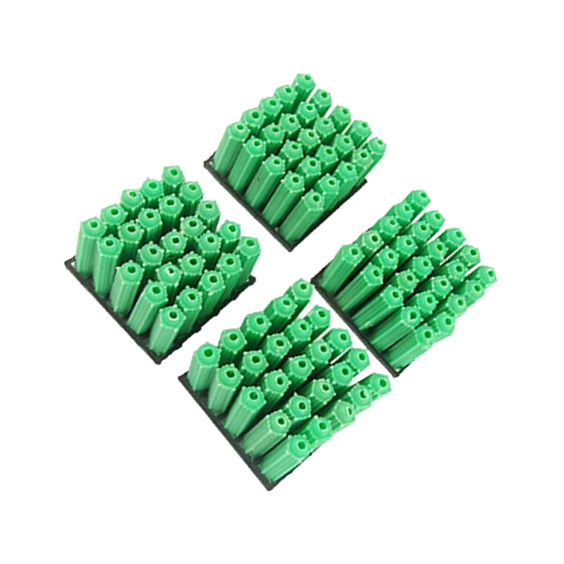 براغي بلاستيكية غير قابلة للانزلاق ، وتد أخضر 6 مللي متر ، 100 قطعة