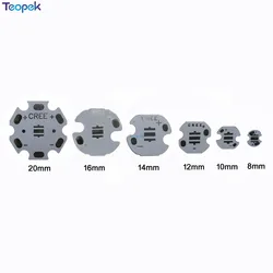 50pcs Aluminum LED PCB Board 20mm 16mm 14mm 12mm 10mm 8mm For Cree XPE XP-E XTE XT-E XPG XP-G 3535 LED Light