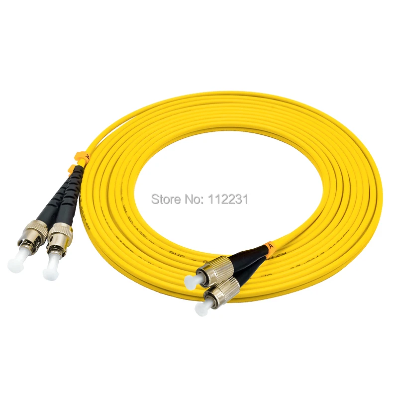 100Meters FC to ST Duplex Singlemode Optical Fiber Patch Cord Cable,FC/PC-ST/PC,3.0mm9/125 FC-ST 100M