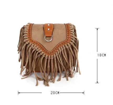 Bohemian bag Boho Free Spirit Tassel Cross Body Purse Retro Hippie Designer Women\'s Gypsy Fringe Bohemian Shoulder Bag