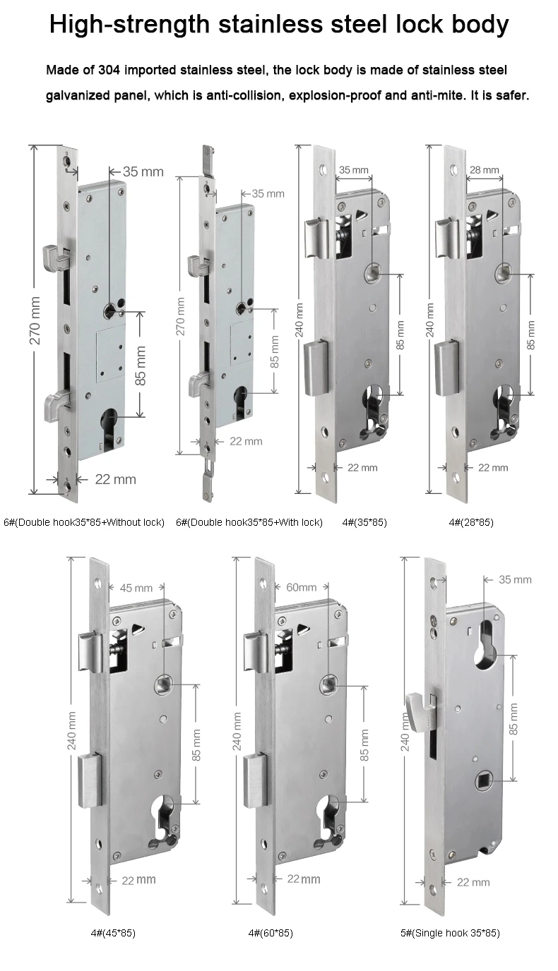 Waterproof European Style Bluetooth Fingerprint Code Frid Electronic Smart Door Lock For Aluminum Glass Door For Wooden Door