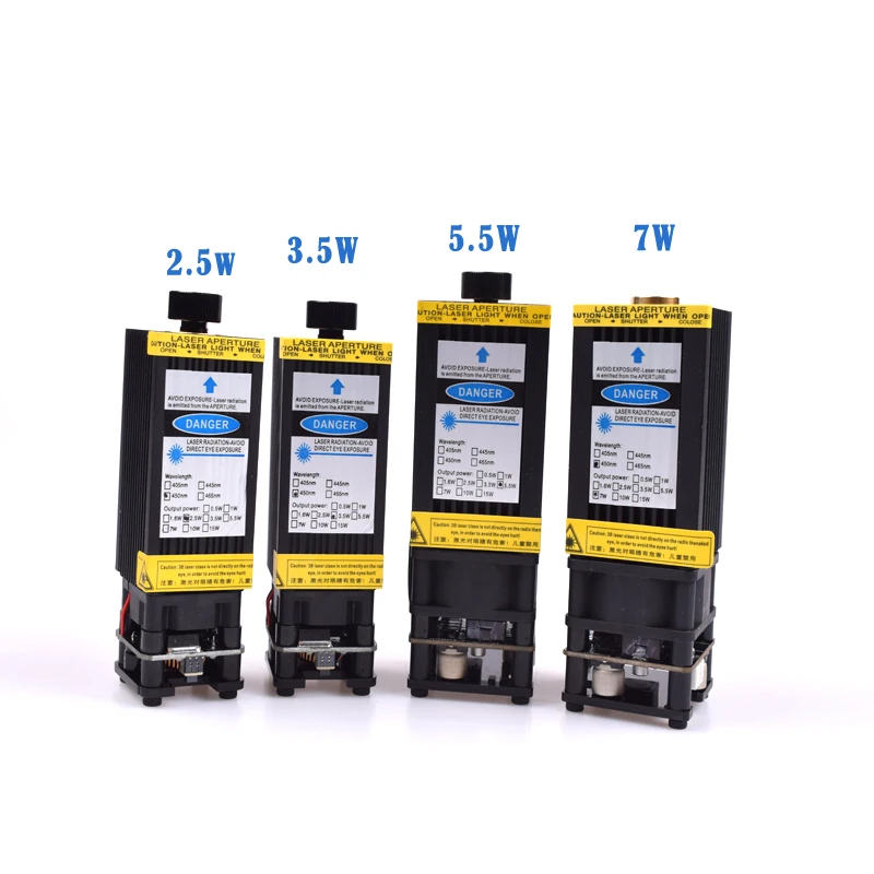 CNC الأزرق النقش بالليزر وحدة 15 W 5.5 W 7 W 450nm 12 V focusable من وحدة ليزر آلة الحفر جزء الليزر رئيس مع TTL PWM