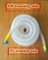 5 meters Air breathing tube PU material odorless health Ventilation duct Universal Threaded joints Mask breathing tube