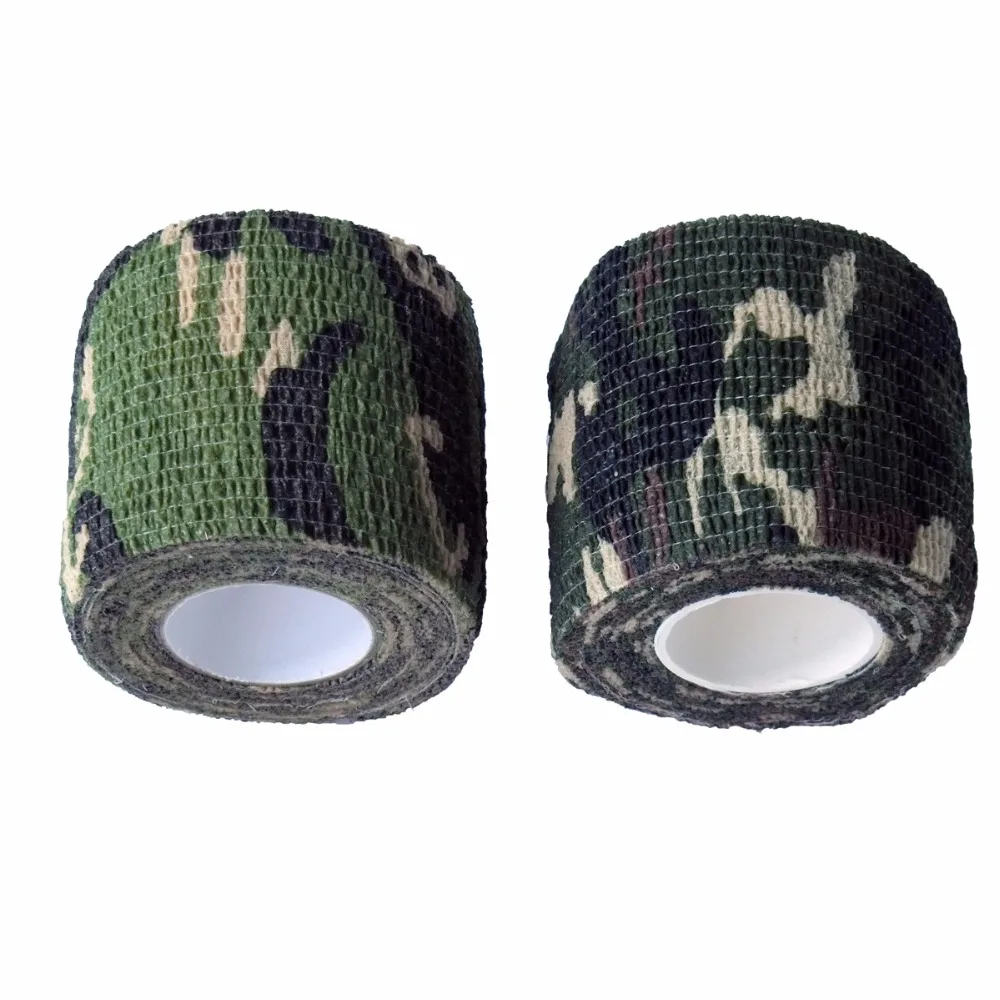 

12 Roll/Lot Self Adhesive Bandage Camo Stretch Bandage Camping Hunting Camouflage Tape for Gun Cloths