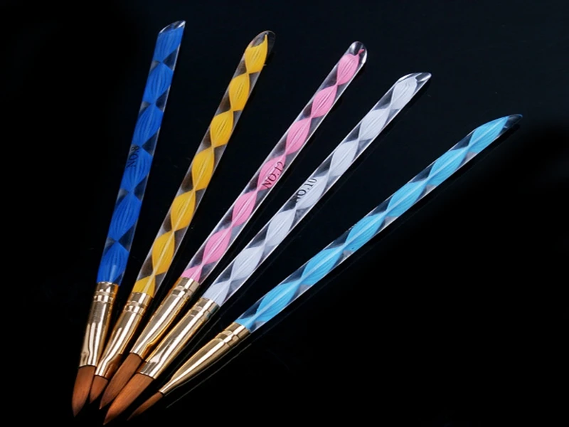 

500sets Fast shipping Gel Builder Painting Drawing Brushes Pens Cuticle Pusher Tool 5Pcs/set Nail Art Brush Tools Set