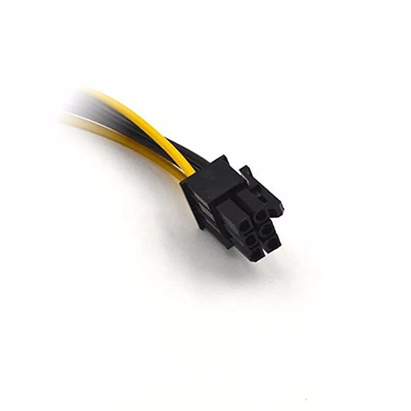 5 pces 6 polegadas 2 x molex 4 pinos para 6 pinos pci express placa de vídeo pci-e atx psu cabo conversor de energia-molex para pcie 6 pinos adaptador