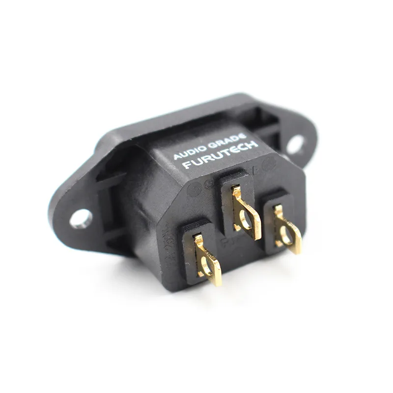 Conectores de toma de corriente de alta calidad, Conector de asiento IEC de 3 pines para amplificador dac, 1 unidad