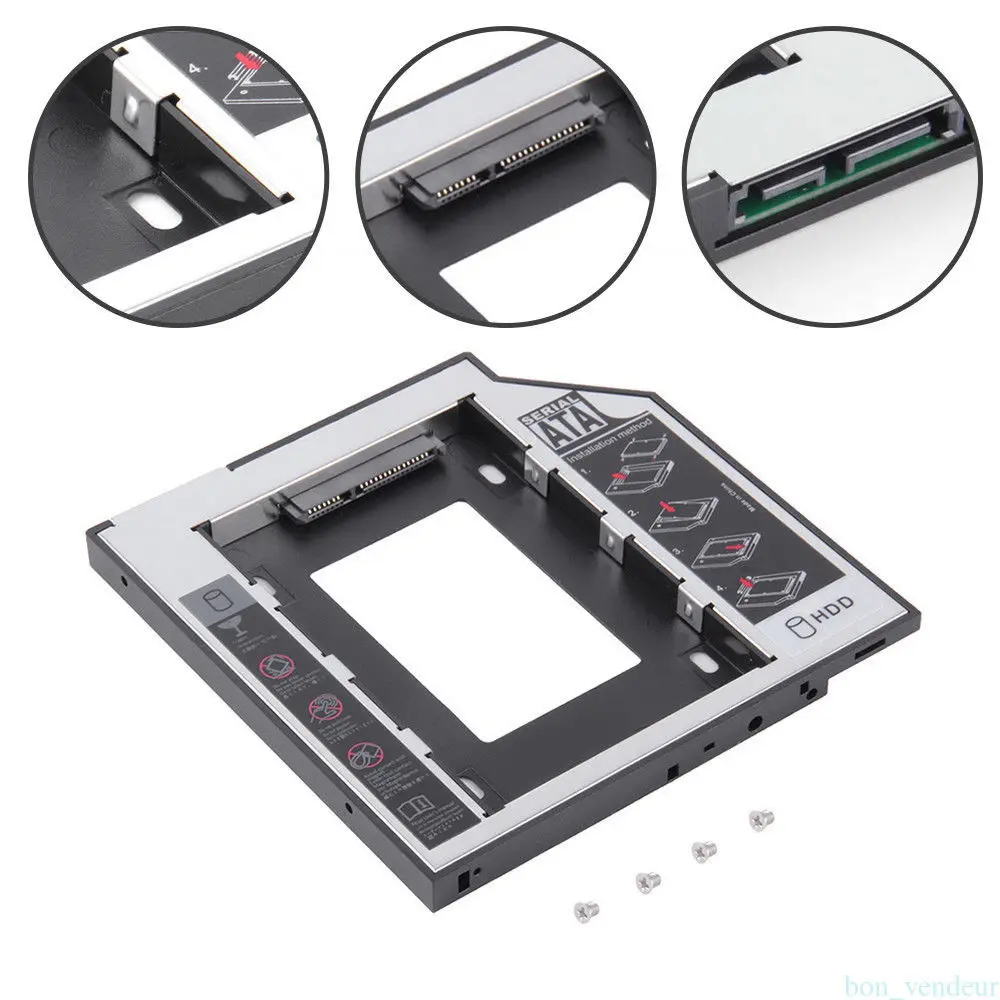 9.5mm SATA HDD SSD Hard Drive Disk Caddy/Bracket for Lenovo ThinkPad L440 L540 Edge S430 E555 E431 E531 E540 E545 IdeaPad P500