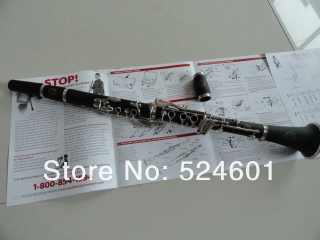 Brand Suzuki Clarinet Musical Instrument Students Series 17 Keys B Flat Clarinet High Qualiey Bakelite Tube Nickel Plated