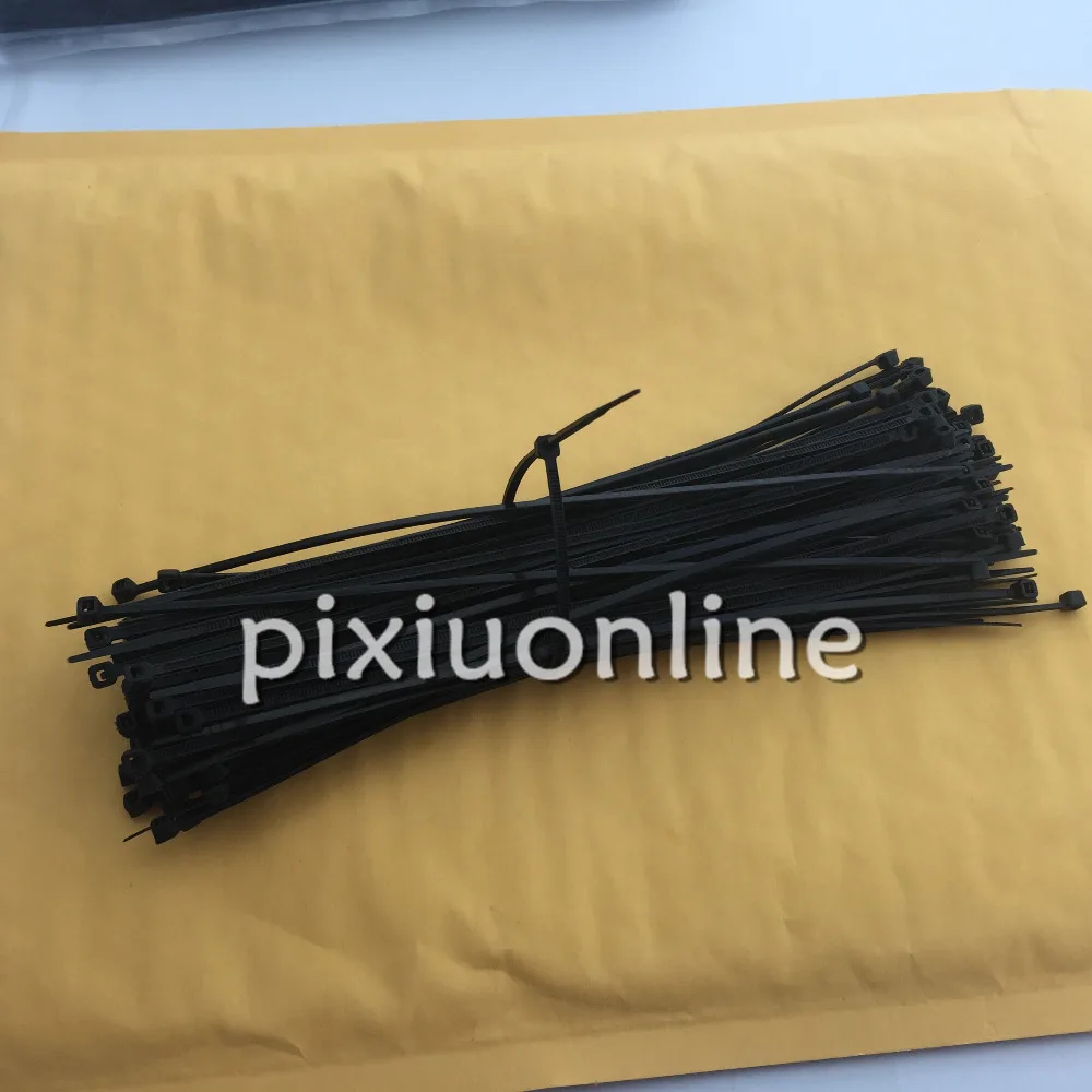 100Pcs/pack DS115 4*200mm high quality width 2.7mm black Factory Standard Self-locking Plastic Nylon Cable Ties Wire Zip Tie