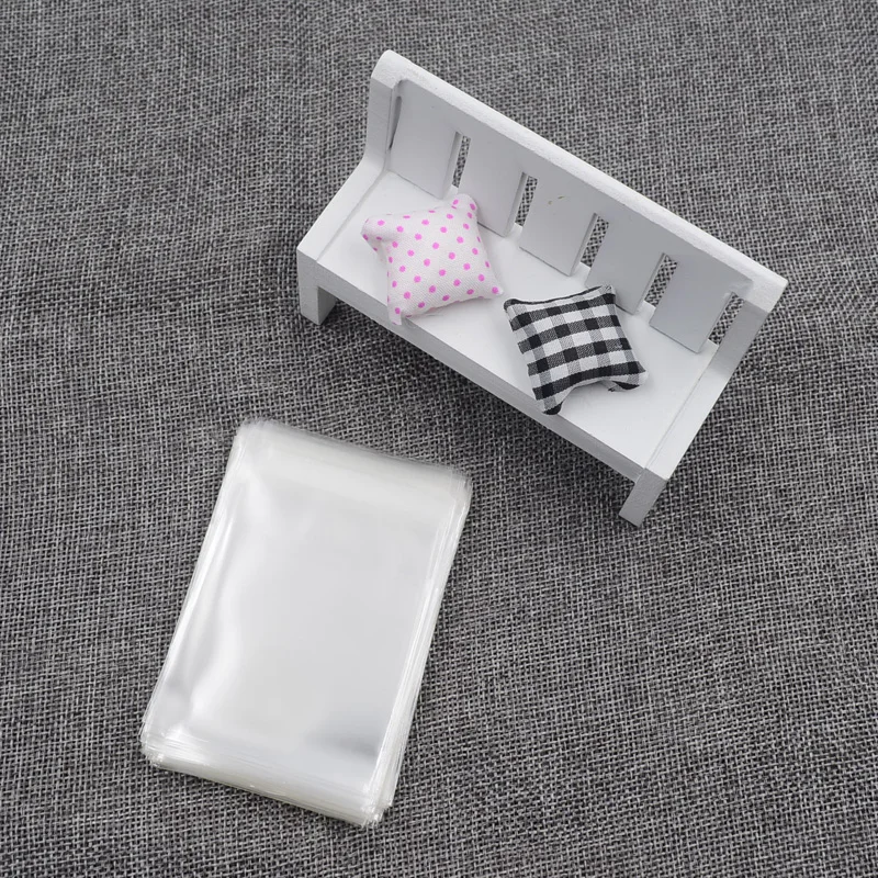 100pcs/lot 2 Size Transparent Cookie Packaging Bags Self-adhesive Plastic Biscuit Bag Wedding Candy Bags