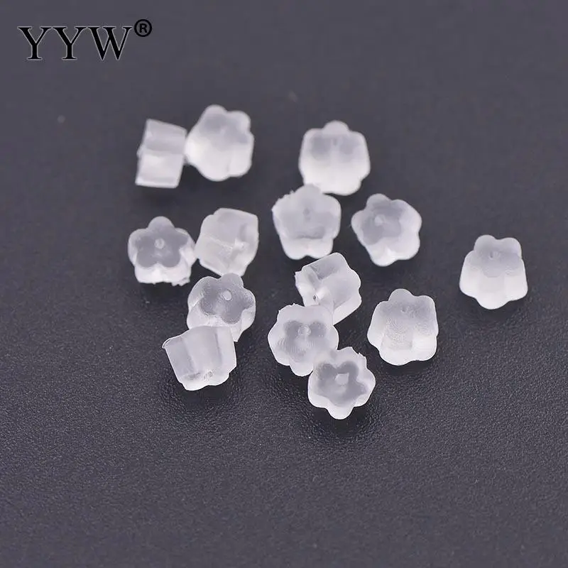 

100PCs/Bag Clear Soft Silicone Rubber Earring Backs Safety Stopper Several Sizes Jewelry Accessories DIY Parts Ear Plugging