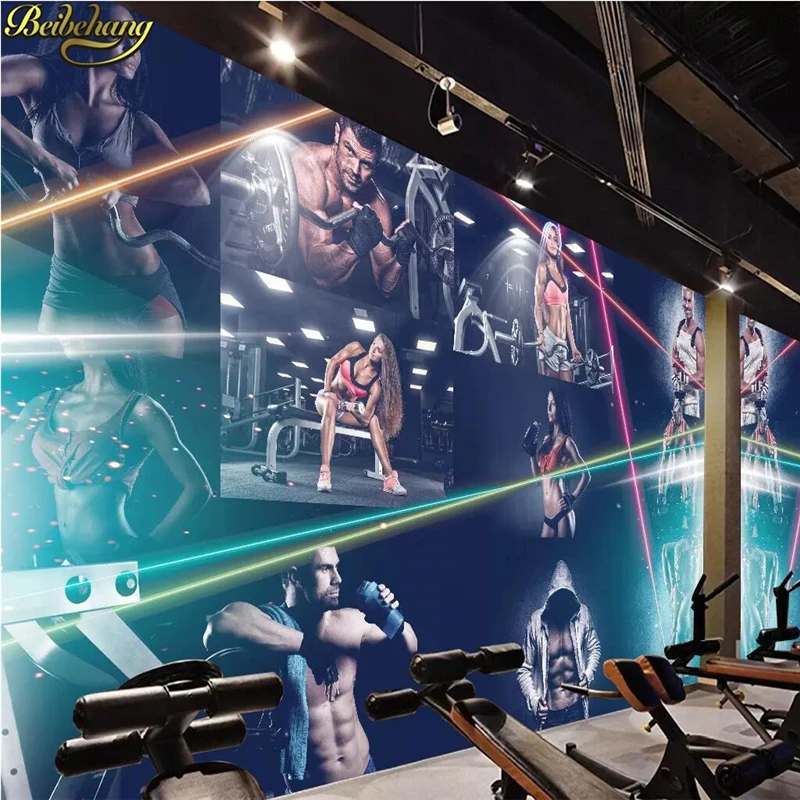 Beibehang özel spor salonu yoga stüdyo fotoğraf duvar kağıdı 3D resimleri arka plan TV zemin duvar dekor 3D spor duvar duvar kağıdı