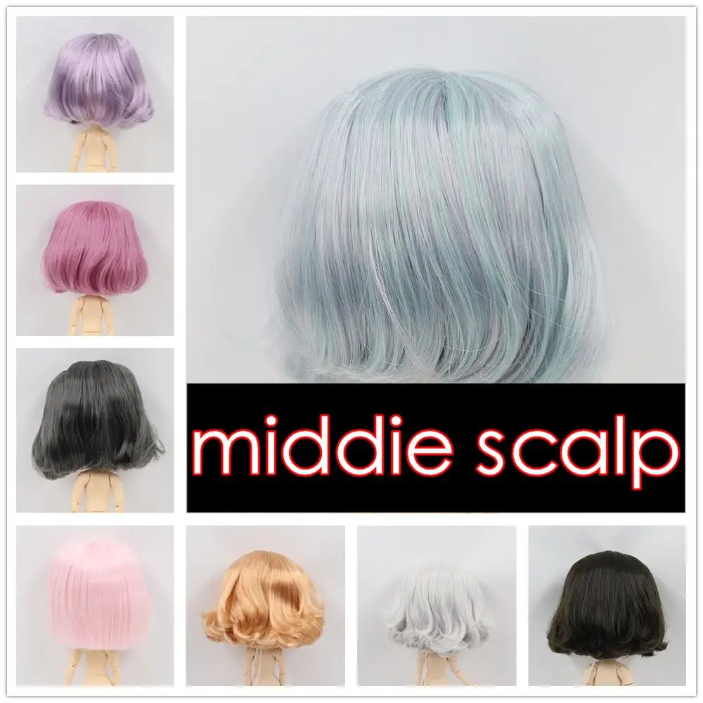 

1/8 bjd factory blyth middie doll 20cm scalp and dome, only wig, short hair scalp for middie doll, not for blyth doll