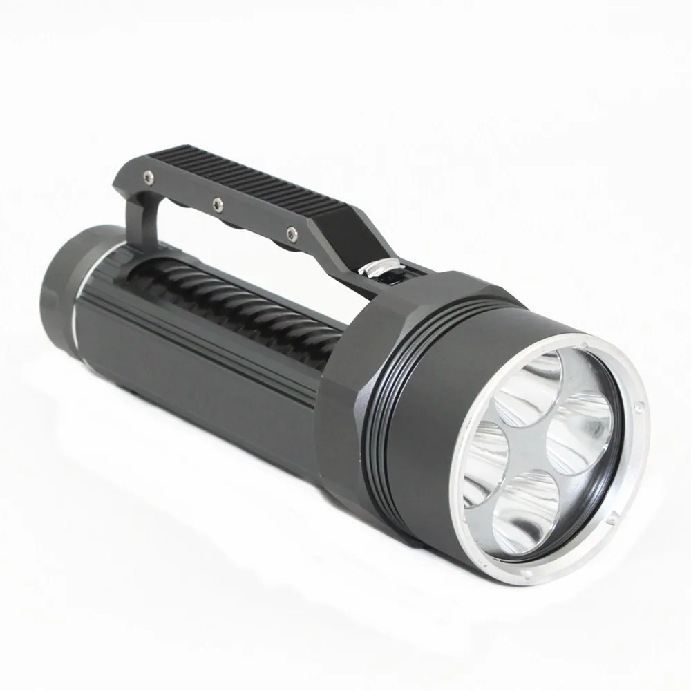 20W Ultraviolet Diving Flashlight 4x UV LED Waterproof 395nm Purple Light Lamp Torch Linterna+2x 26650 Battery +Charger