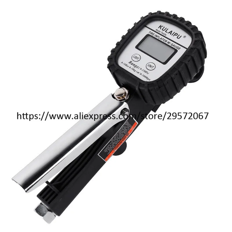 Digital Car Truck Air Tire Pressure Inflator Gauge LCD Display Dial Meter Vehicle Tester Tyre Inflation Gun Monitoring Tool