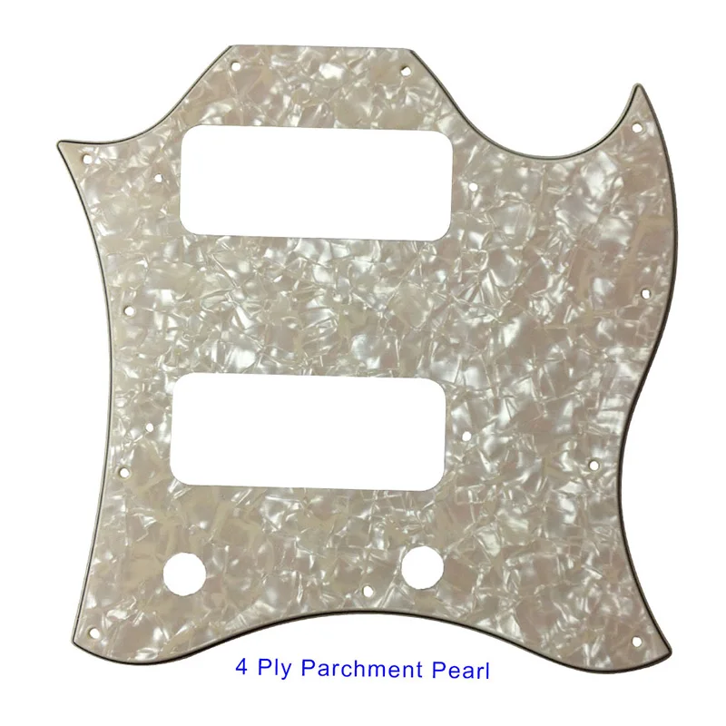 Pleroo Guitar Parts Pickguard For Gibson Standard SG Full Face Scratch Plate Route P90 Pickups Best Protection For Guitarra