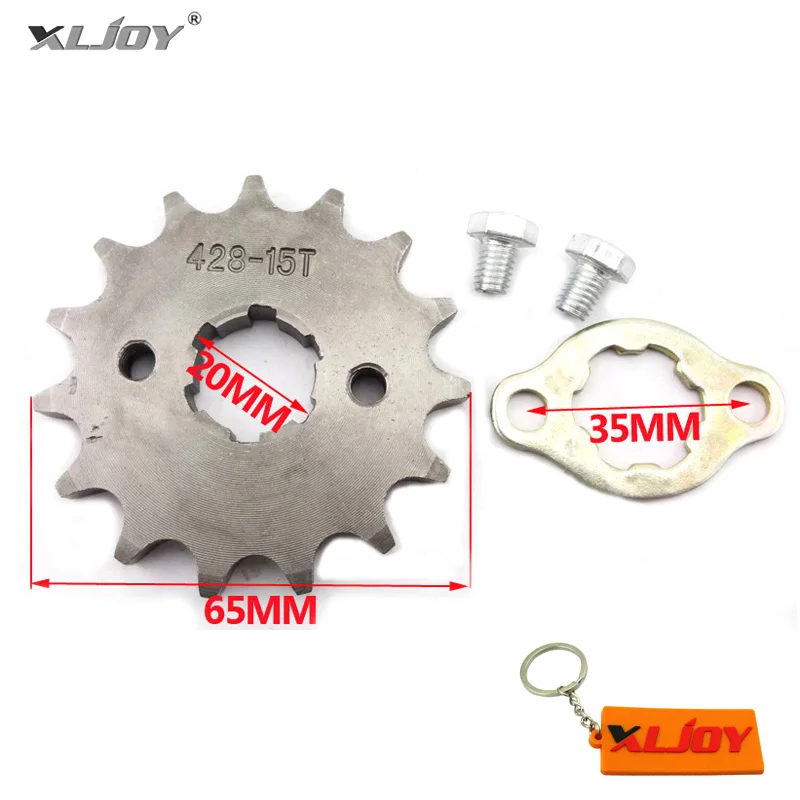 428 15 T Tooth 20mm ID Front Engine Sprocket For CRF XR50 TTR SSR Dirt Pit Bike ATV Quad Go Kart Buggy Moped Scooter Motorcycle