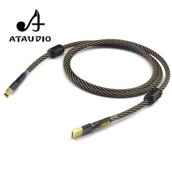 Ataudio-hifi usbケーブル,高品質,タイプaからタイプb,データケーブル,dac用