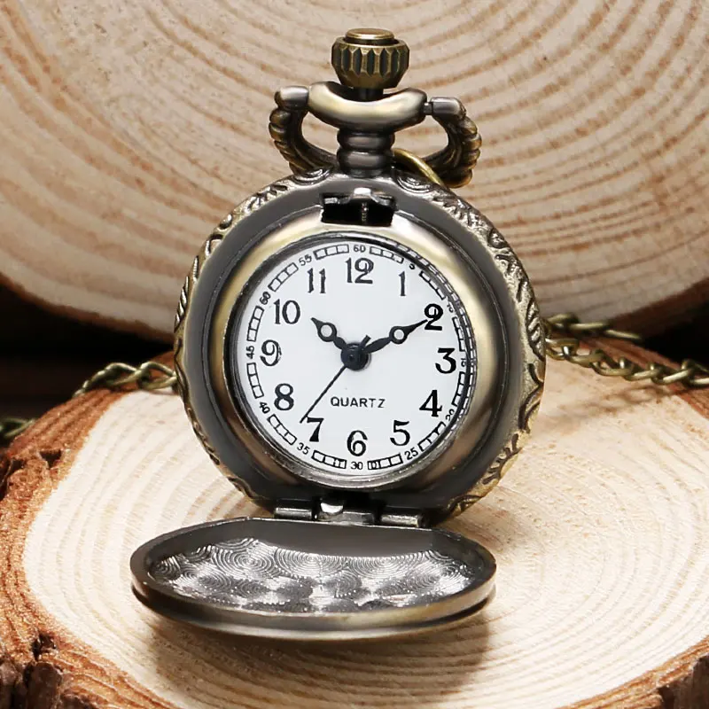 Cool Small UK Flag London Theme Quartz Pocket Watch Pendant Necklace For Men Women