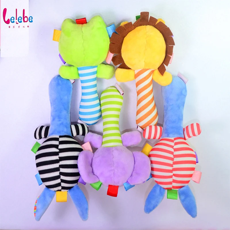 Lelebe – anneau en peluche pour bébé, jouet éducatif, mignon, dessin animé, Animal Musical, hochet