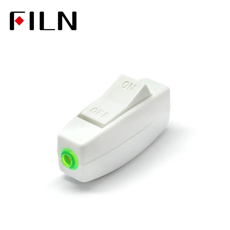 FL3-KCD5-001_W  1 Pcs Most Popular Lighting Accessories White/Black Bed Light Cord Control ON/OFF Switch