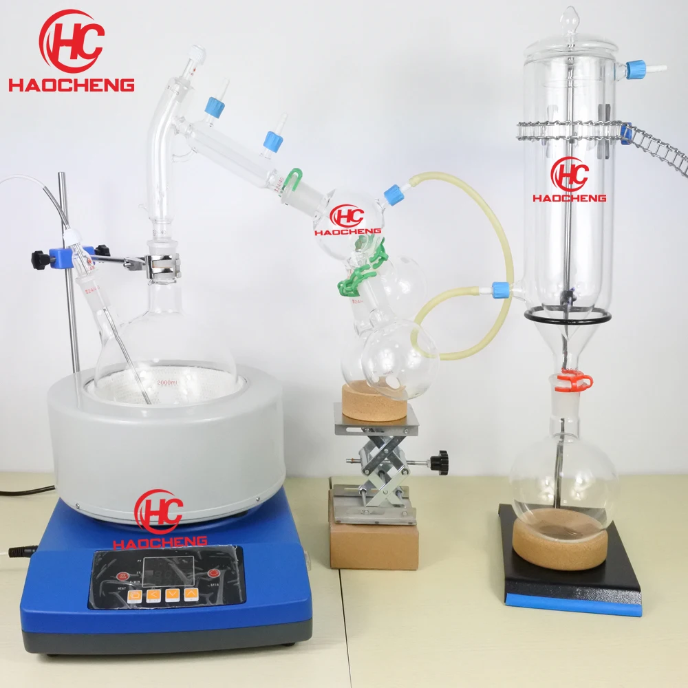 Free shipping, Stocks Available 2L 5L Chemical Experimental Short Path Distillation with Stirring Heating Mantle