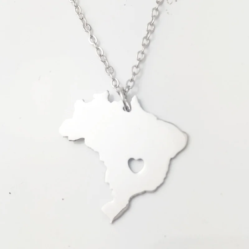 VIP البرازيل قلادة على شكل خريطة قلادة