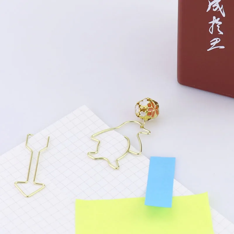 Tutú-Clip de papel con forma de flor para oficina, escuela y hogar, marcapáginas creativo, de Metal, para notas, 10 unids/lote, H0034