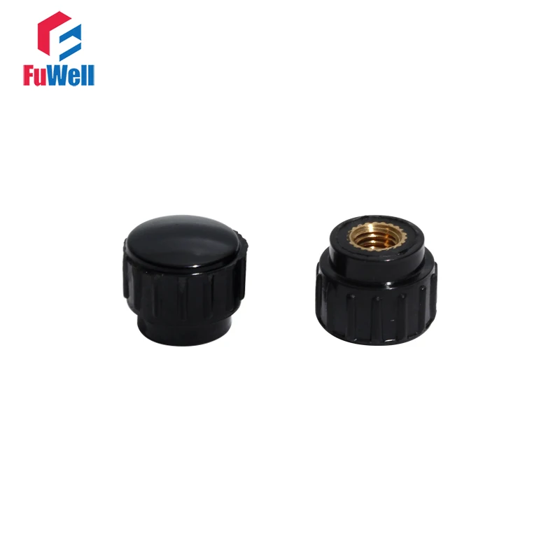 Female Thread Knurled Knob Handle M4/M5/M6/M8/M10/M12 Bakelite Tighten Nuts Clamp Black Mechanical Thumb Nut Grip Knobs