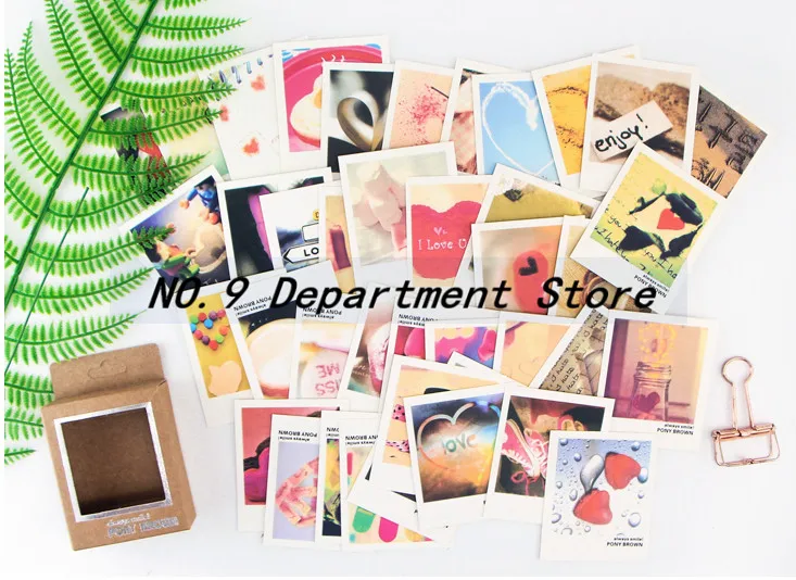 40pcs/box 8 designs Optional cartoon animals retro Landscape/Life/Flag/Love mini Gift greeting card set postcard Message card