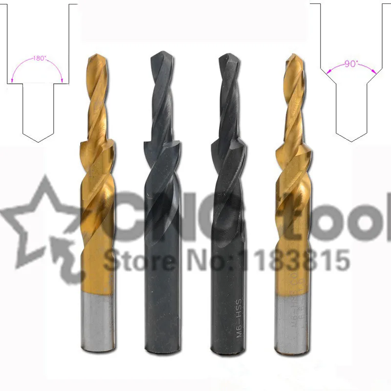 

NEW 1pcs 90 degree*M3 M4 M5 M6 M8 M10 M12 Cobalt HSS M35 /HSS ladder drill twist drill counterbore drill ,chamfering drill