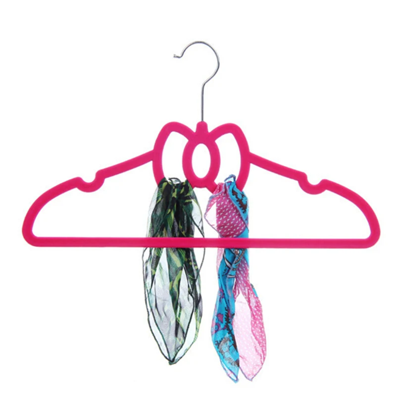 5 PCS/LOT Colorful Nonslip Velvet Clothes Hangers 360 Degree Swivel Hook Strong and Durable Flocked Cloth Hanger