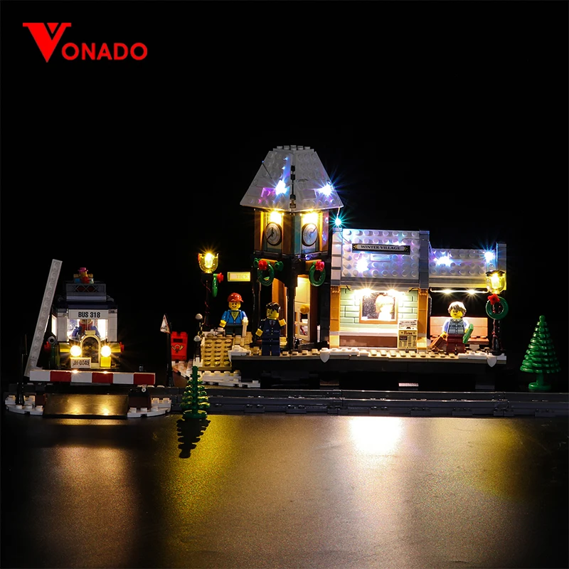 Vonado LED Light Set For 10259 Winter Village Station uilding Blocks Set (NOT Include the Model) Bricks Toys For Children