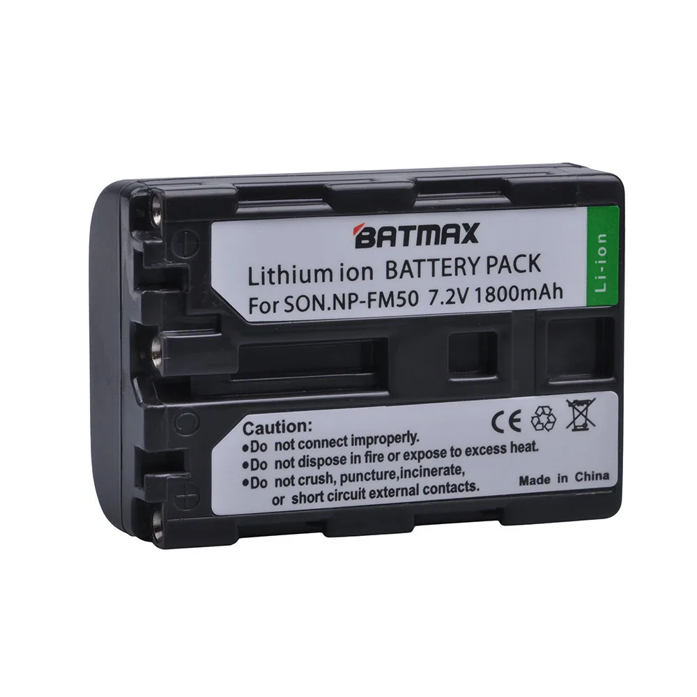 Batmax 1 Pc NP-FM50 NP FM50 NPFM50 Rechargeable Battery for Sony Alpha A100 DSLR-A100 A100K TRV408 DCR-PC105 FM30 FM50 FM70 FM90