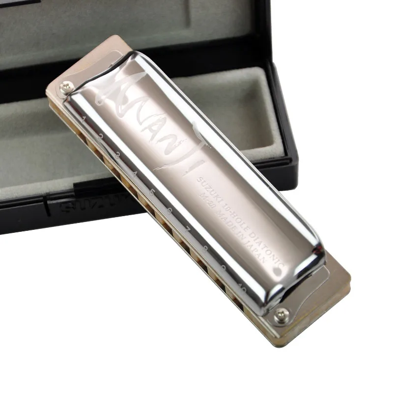 Suzuki M-20 Manji 10-Hole Diatonic Harmonica/ Blues harp Professional Harmonica, Country Tuning, Key of C / F / E