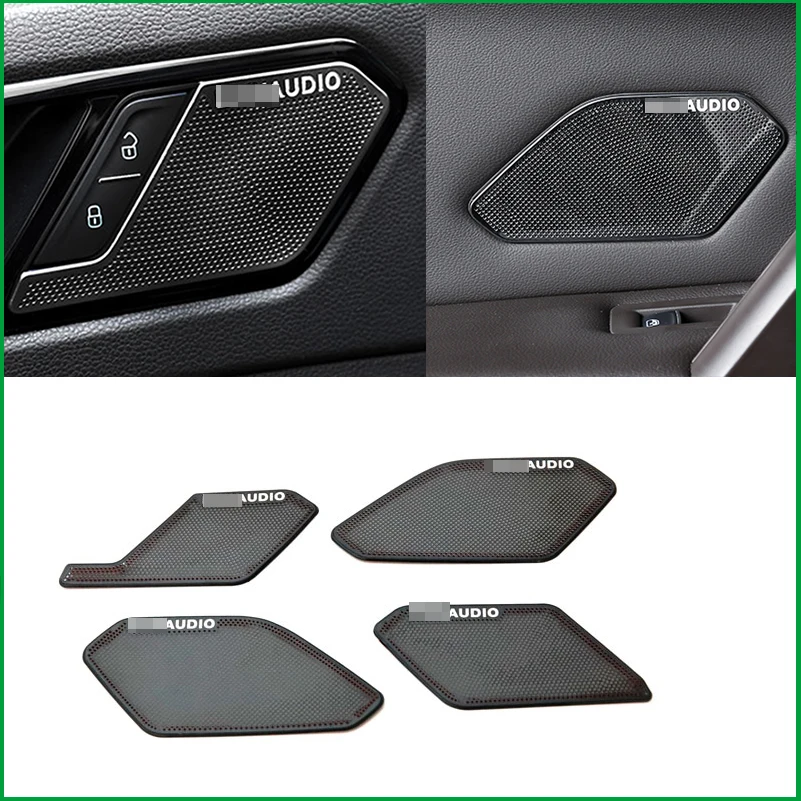 For Volkswagen Tiguan MK2 LHD 2017-2021 Car Interior Audio Speaker Sound Cover Decorating moldings Cover Sticker Trim Decoration